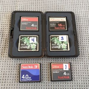 CompactFlash Cards with Case.